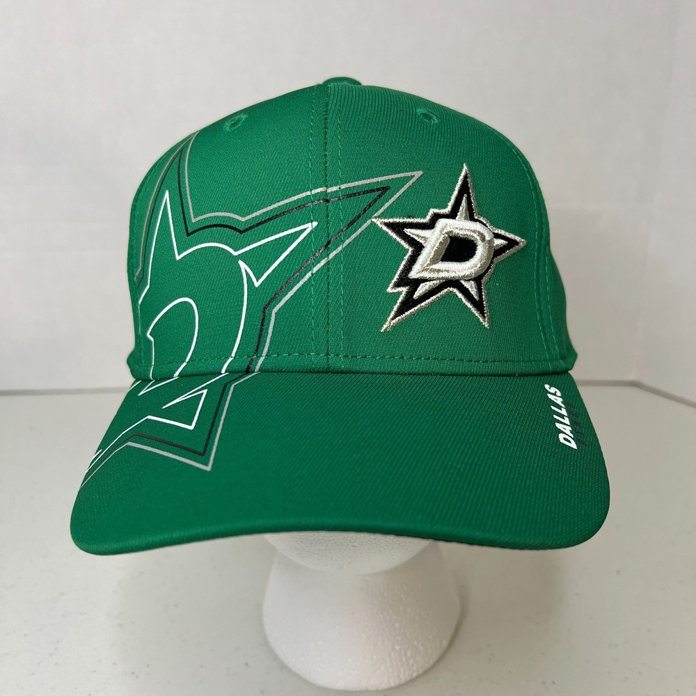Adidas Dallas Stars NHL Structured Flex Fit Hat Green S/M Fitmax 70 Cap